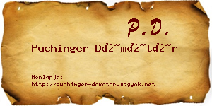 Puchinger Dömötör névjegykártya